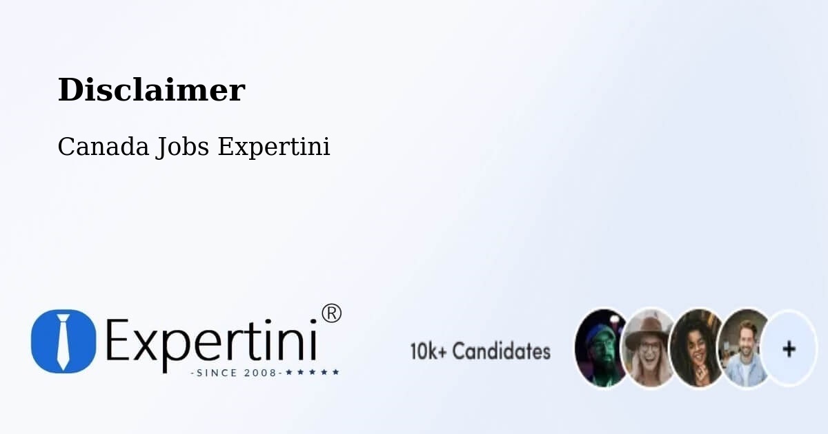 Disclaimer – Trail - Canada Jobs Expertini